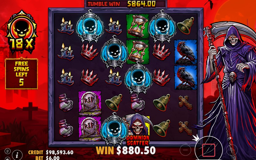 Free Spins counter and running MULTIPLIER total