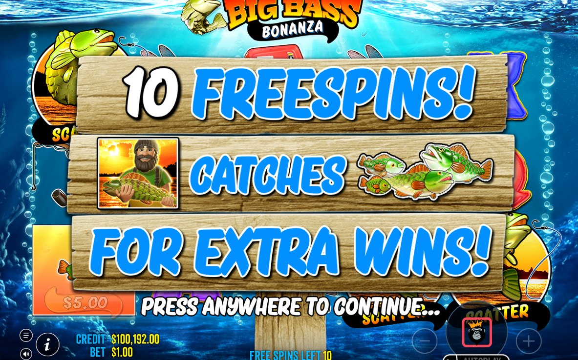 Free Spins counter and Money symbols on the reels.
